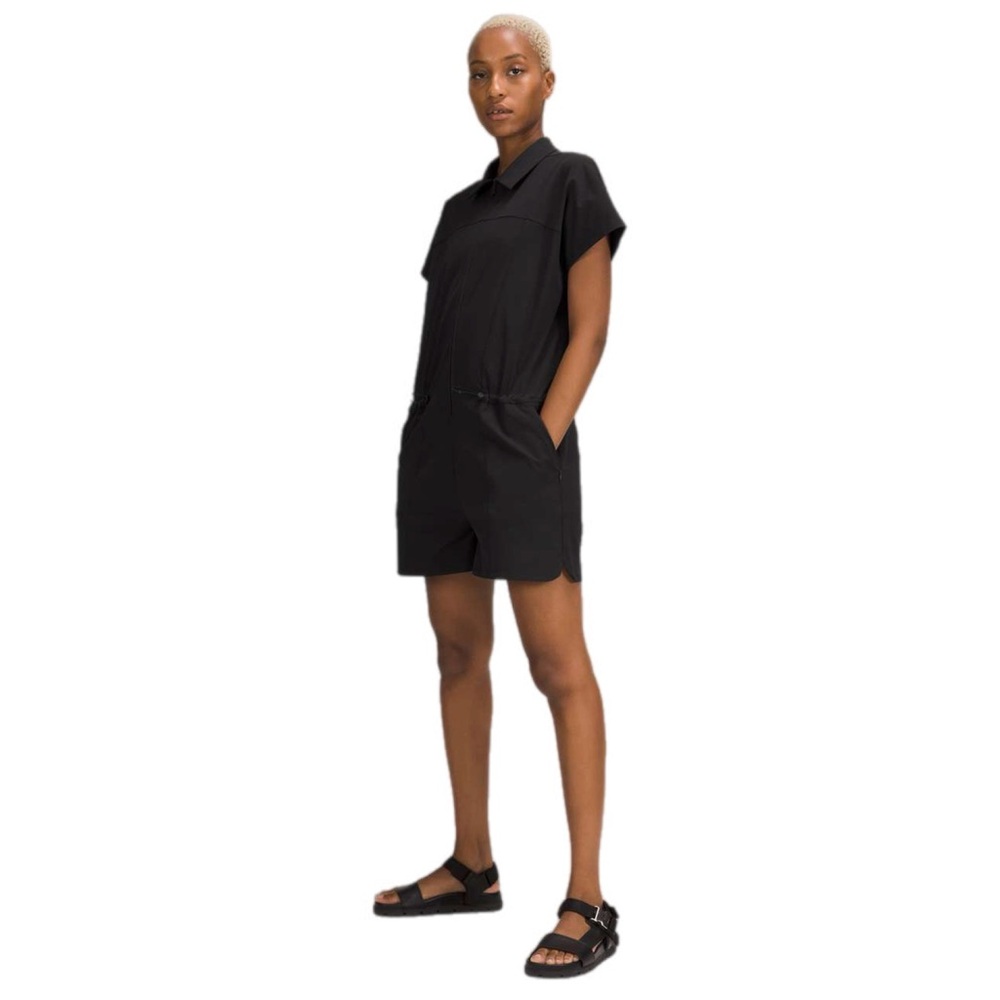 lululemon athletica Black Short-Sleeve Romper